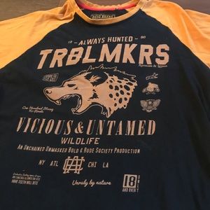 AKOO brand men’s shirt Troublemakers